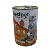 Bestpet Salmon for Sterilised Cats влажный корм с лососем в соусе для стерилизованных кошек 400 г